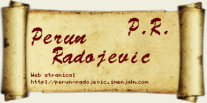 Perun Radojević vizit kartica